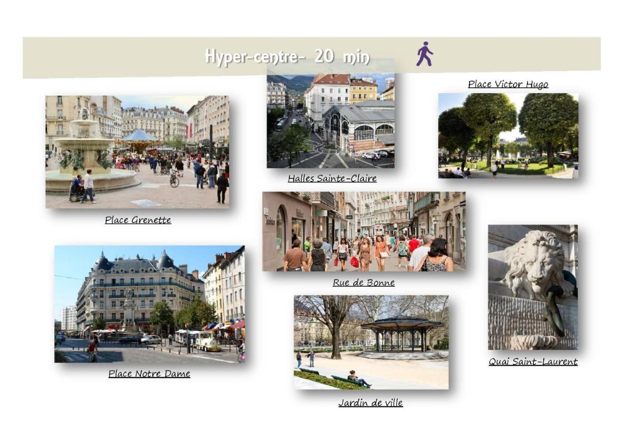 Le 62 - Spacieux T2 Avec Jardin, Parking & Tramway Γκρενόμπλ Εξωτερικό φωτογραφία